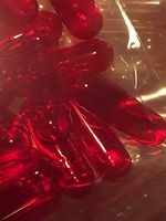 Empty Gelatin Capsules Size 4 RED (Translucent red) (100)