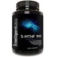 1MG 5-MTHF, MethylFolate by Intelligent Labs, 120 Capsules, 4 Months Supply, Best Value Folic Acid Supplement as Quatrefolic Acid, Acitvated Folate, 1MG = 1000mcg, 5 methyltetrahydrofolate