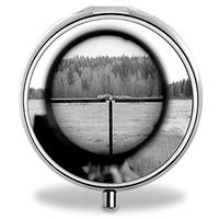 Pill Case Pocket, Round Stainless Medicine Tablet Pill case for Man Small, Compact 3 Compartment Pill Box for Travelling - Shooting