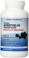 American Health Chewable Probiotic Acidophilus and Bifidum, Natural Blueberry Flavor Wafers - Supports Digestive Health, Intestinal Balance & Immune Function - Vegetarian - 100 Total Servings
