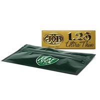 Job 1.25 Gold Ultra Thin Rolling Papers (1 Pack) with Leaf Lock Gear Smell Proof Pouch