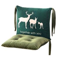 Kylin Express Indoor Soft Home/Office Squared Cartoon Separable Seat Breathable Chair Cushion with Backrest, W19