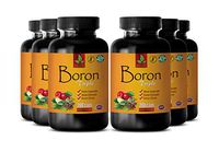 Testosterone Booster Boron - Brain and Memory Power Boost - Boron Triple Dietary Supplement - Supplement Boron - 6 Bottles 1200 Capsules