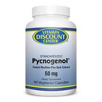Vitamin Discount Center Pycnogenol 50 mg, French Maritime Pine Bark Extract, 60 Capsules
