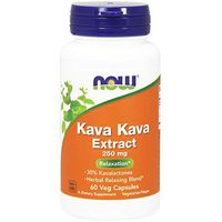 NOW Supplements, Kava Kava Extract 250 mg, 30% Kavalactones, Herbal Relaxation Blend*, 60 Veg Capsules