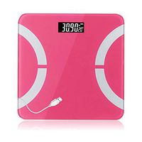 USB Rechargeable Household Electronic Scales Adult Precision Weight Scales Weighing Electronic Scales Health Human Scales Miyabitors (Color : Pink)