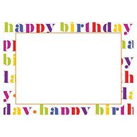 Caspari Happy Birthday Self-Adhesive Gift Tags, 60 Labels
