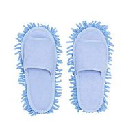 Hengtongtongxun Four Seasons Terry Cotton Lazy Wipes Slippers Removable and Washable Creative Mopping Artifact Men and Women Home Cleaning Care Shoe Cover Latest Models (Color : Blue)