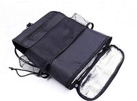 Cratone Car Back Seat Organizer Auto Picnic Insulation Cold Package Lunch Storage Bag with Holder Tissue Box Hanging Bag Black 40x30x10cm