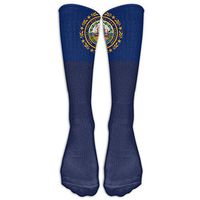 New Hampshire State Flag Athletic Tube Stockings Women's Men's Classics Knee High Socks Sport Long Sock One Size