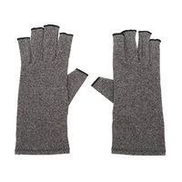 WaNana Women Men Unisex Hands Arthritis Gloves Half Finger ReduceTenosynovitis for Arthritis Hands-Pain Relief Gaming Typing Fingerless Gloves Gray01 M