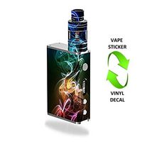 Smok Micro ONE Kit Vape E-Cig Mod Box Vinyl DECAL STICKER Skin Wrap / Sticker Skin Print Multi Colored String Threads Smoke Mist Vapor Vape Wisps Curls Fire Printed Design