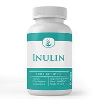 Inulin FOS, 100 Capsules, 1280mg Serving, Made from Jerusalem Artichoke, Non-GMO, Gluten-Free, 100% Pure & Natural, No Additives or Filler, Lab-Tested, Made in The USA, Satisfaction Guaranteed