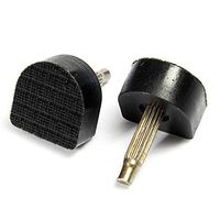 6 Pairs Heel Tip Taps 7 * 7mm Shoes Replacement Tap Caps Repair Stiletto Dowel Heel Covers Protectors for Women Girls,Black,U-Shaped (Thick Pins-3mm)