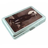 Perfection In Style Metal Silver Cigarette Case Vintage Cat Design 015