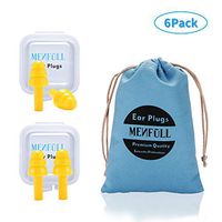 Silicone Ear Plugs Resuable and Waterproof-Noise Cancelling Ear Plugs for Sleeping Snoring Swiming Work Flight Shoot Hunt Concerts Musician,6 Pairs with 6 Carry Cases,2 Cords,1 Wiper,1 Pouch