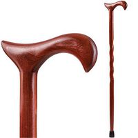 Handcrafted Wood Walking Cane - Made in the USA by Brazos - Twisted Bloodwood Exotic - 34 Inches