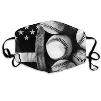 American Baseball Mouth Mask For Daily Dress Up,Anti-dust Mouth-Muffle,Washable Reusable Holiday Half Face Masks For Mens And Womens With Adjustable Earloop