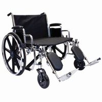 Extra Wide Bariatric Wheelchair Front Rigging: Elevating Legrest, Seat Size: 28" W x 20" D