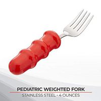 Sammons Preston Pediatric Weighted Fork, Small Fork for Kids, Assistive Utensil with Added Weight, Youth Size Forks for Children with Limited Mobility and Motor Function or Disabilities