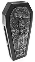 Eclipse Raised Biker Designs Crushpoof Metal Coffin Shaped Cigarette Case, 100s, 3101COF-1 (Celtic Bird)
