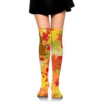 Personalized Camouflage Maple Leaf Women's Casual Knee High Compression Socks Sports Running Socks