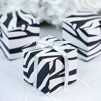 Efavormart Black/White Zebra 3x3x3 Cake Boxes-100pc