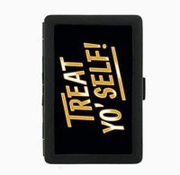 Treat Yo' Self Bling Black Cigarette Case Holder Wallet RFID-blocking