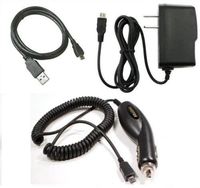 FYL Car+Wall Home AC Charger+USB Cable for Tracfone LG Ultimate 2 L41c, 306G LG306g