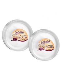 [40 Count] Embellish 7 Inch Appetizer Plates Crystal Clear Disposable Heavy Duty Plastic, Ideal For Wedding, Catering, Parties, Buffets, Events, Or Everyday Use, 2 Packs