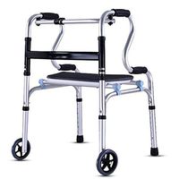 CW&T WW Elderly Walker Aluminum Alloy Take The Belt to Sit Rehabilitation Assistance Medical Insurance Walker