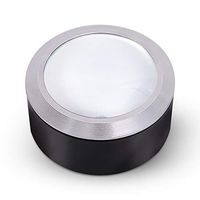 Super Thick Optical Glass Lens,Large View Desktop Magnifier with LED Light,5X Magnification,for Electronic Inspection,Reading Book,Stamp,Coin
