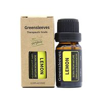 GREENSLEEVES Lemon Essential Oil 100% Pure Organic Therapeutic Grade Aromatherapy Diffuser Oils 10ml