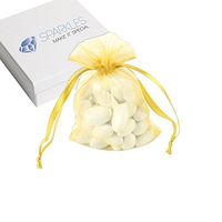 Sparkles Make It Special 25-Pack 4"x6" Gold Organza Wedding Favor Bags - Party Decoration Gift Pouches - 22 Colors