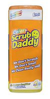 Scrub Daddy Colors - Color Code Cleaning, FlexTexture, Soft in Warm Water, Firm in Cold, Deep Cleaning, Dishwasher Safe, Multi-use, Scratch Free, Odor Resistant, Functional, Ergonomic, (6 Count)