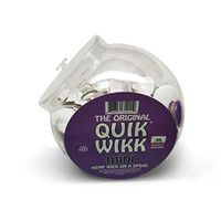 Quik Wikk Mini - 50 Count with Jar - Premium Hemp Wick on a Spool - Natural Lighter Butane Free