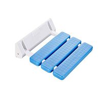 XH Folding Bathroom Seat, Durable Plastic Shower Seat Chair, Aluminum Alloy Bottom Seat Wall Mounted Bathroom Stool for Showering for Adults, Elderly and Seniors