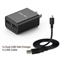 for Dell Venue 7 / Venue 8 Tablet Dual USB Home Wall Charger w/USB Cable