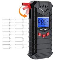 VTIN Rechargeable Breathalyzer, Foldable Breath Alcohol Tester with 10pcs Mouthpieces, Professional-Grade Accuracy/LCD Display Alcohol Detector, Portable Breath Alcohol Detector for Car & Home Use