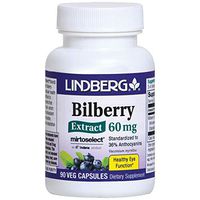 Lindberg Bilberry Extract 36% Anthocyanins (90 Vegetable Capsules)