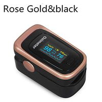 MIPAHI Pulse Oximeter Fingertip, Blood Oxygen Saturation Monitor, Portable Oximeter, Heart Rate and Fast SPO2 Reading Oxygen Meter, Portable Oxygen Sensor, Large OLED Display,Rose Gold&Black