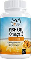 Omega 3 Fish Oil Supplement EPA DHA 1000mg Support Brain Functions, Cardiovascular, Heart & Joints Health Dietary Supplement for Men & Women - 120 Softgels Capsules Made in USA by Amate Life