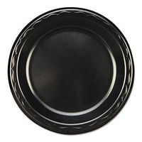 Genpak Black Laminated Plate, 7 inch Diameter - 1000 per case.