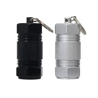 Shintop 2PCS High Capacity Aluminum Container Keychain Waterproof Pill Container