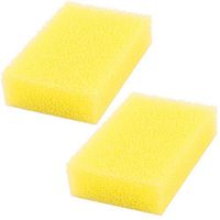 uxcell Sponge Home Kitchen Picnic Dish Bowl Plate Pan Pot Cleaning Washing Pad 2pcs Yellow