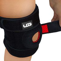 Adjustable Knee Brace Support - Sports Exercise, Meniscus Tear, ACL, MCL, LCL, Arthritis, Injury Recovery, Pain Relief - Open Neoprene Patella Stabilizer (Black, Small: Knee 10" - 15" / 26cm - 38cm)