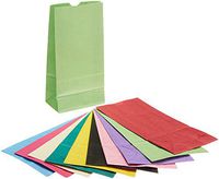 Hygloss Gusseted Flat Bottom Bags, 4.5 by 2.5 by 8.5-Inch, Assorted Colors