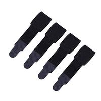 Artibetter 4PCS Toe Splint Wraps Toe Separator Splint Toe Straightener Corrector for Broken Toe Overlapped Toe (Black)
