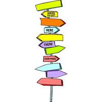 EUREKA DR SEUSS BLANK DIRECTIONAL SIGNS (Set of 3)