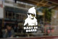 25 Centimeters Baby on Board Vinyl Stickers Funny Decals Bumper Car Auto Computer Laptop Wall Window Glass Skateboard Snowboard